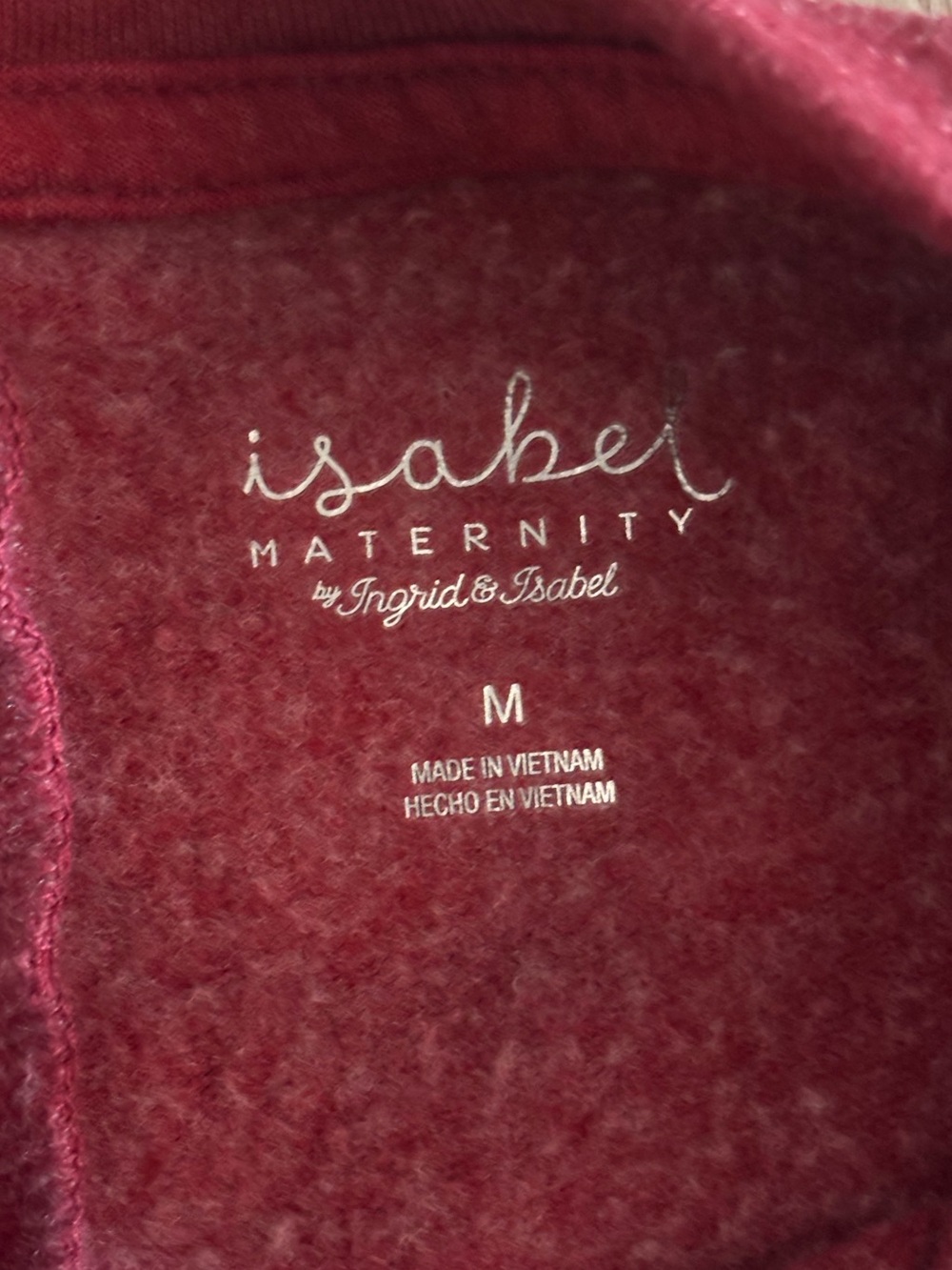Isabel Maternity Sweatshirt Women’s Medium Nursing Top Red Maroon - Picture 5 of 5